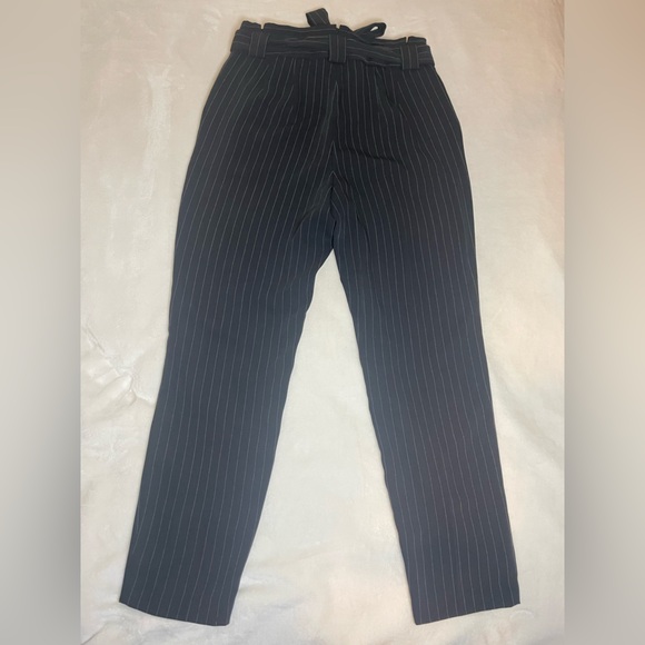 Express Striped High Waisted Ankle Dress Pants - Picture 2 of 6